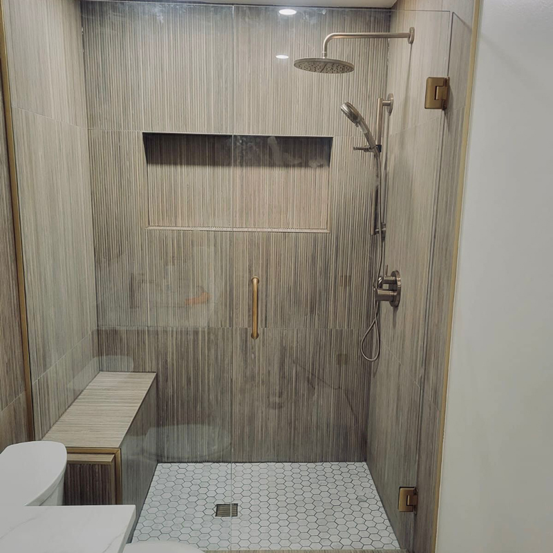 newly remodeled bathroom shower